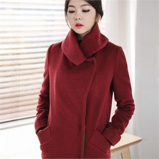 MAGJAY Wool Blend Wide-Collar Coat