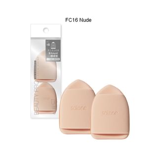 Solone - Souffle Q Finger Makeup Puff FC16 Nude - 2 pcs