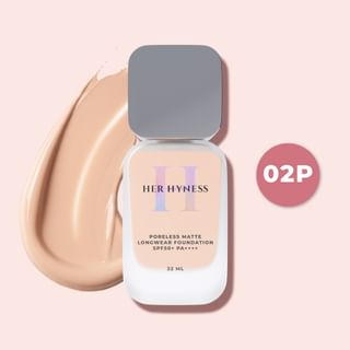HER HYNESS - Poreless Matte Longwear Foundation SPF 50+ PA++++ 02P Light Rosy