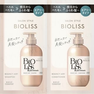 Kose - Bioliss Pure Retouch Bouncy Airy Shampoo & Conditioner Sachet Set 10ml x 2