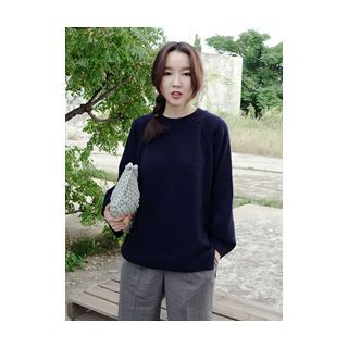 maybe-baby Round-Neck Knit Top