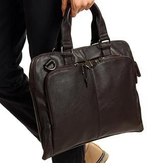 Moyyi Faux Leather Briefcase