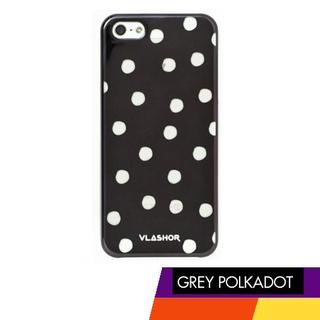Vlashor Polka Dot - Metellic Grey  iPhone5 Case One Size