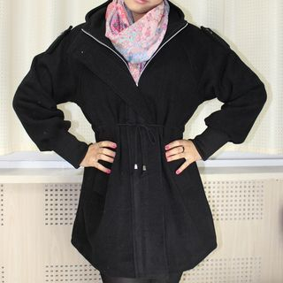 Swish Drawstring Woolen Coat