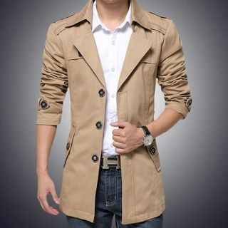 Bay Go Mall Single Breasted Trench Jacket
