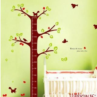 LESIGN Tree Height Measurement Wall Sticker Multi Color - One Size