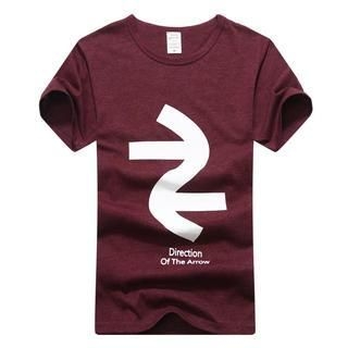 K-Style Short-Sleeve Arrow-Print T-Shirt