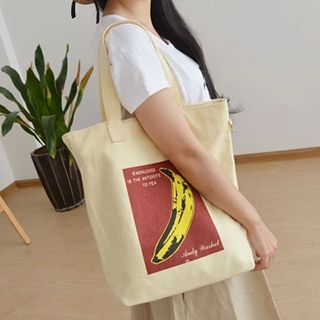 Aoba Banana Printed Shopper Bag