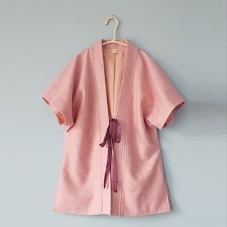 Rivulet Short-Sleeve Woolen Chinese Top