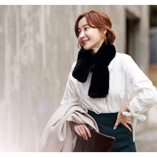 ssongbyssong Drop-Shoulder Balloon-Sleeve Blouse