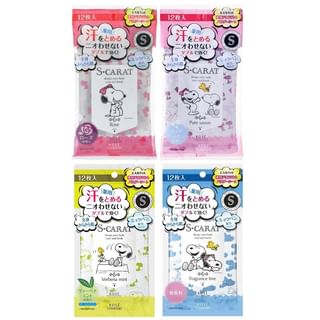 Kose - Peanuts Snoopy S Carat Deodorant Powder Sheet Fragrance Free - 12 pcs