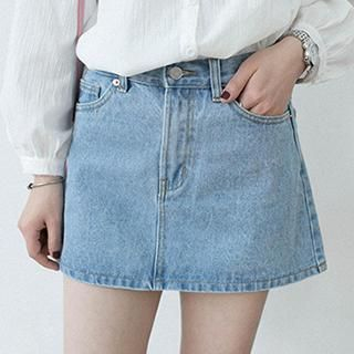 Eva Fashion Denim A-Line Skirt