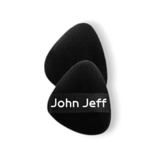 Short Flocked Thumb Powder Puff (2 pcs) Short-Pile (2 pcs) - 5g