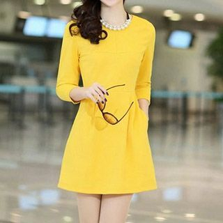 Fashion Street Embellished 3/4-Sleeve Sheath Dress