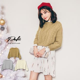 PUFII Cable Knit Top