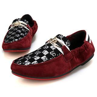 Preppy Boys Printed Panel Loafers