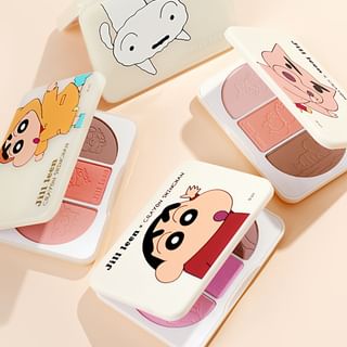 Jill Leen - 3-Color Blush Palette Crayon Shin-Chan Edition - 4 Types #01 Shin-Chan - 9.5G