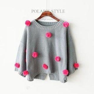 Polaris Pompom Accent Sweater