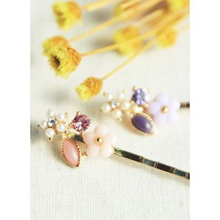 kitsch island Flower Beaded Hair Pin