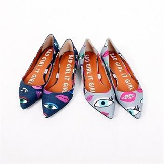 GLAM12 Printing Flat Shoes