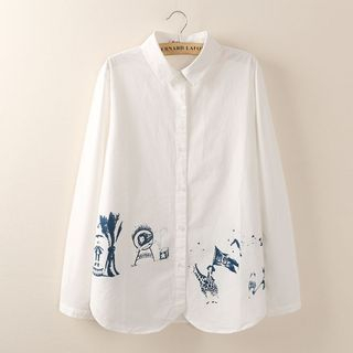 Tangi Printed Long-Sleeve Blouse