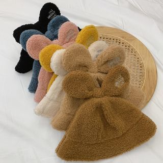 Animal Ear Chenille Bucket Hat