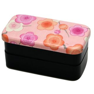 Hakoya Hakoya Nunobari 2 Layers Lunch Box Pink Ume