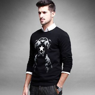 Quincy King Dog Printed Pullover