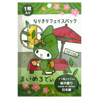 Asunarosya - Sanrio My Melody Matcha Narikiri Face Pack 1 Pc