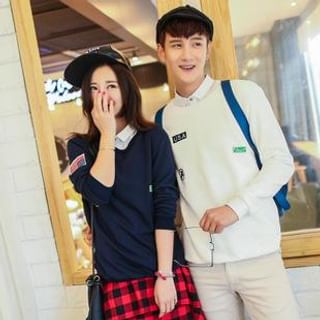Simpair Couples Decorative Flags Hedging Sweater