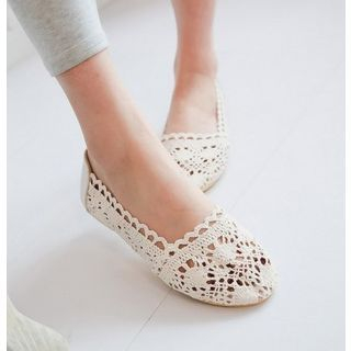 Shoes Galore Crochet Flats