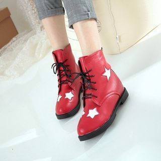 Pangmama Star Accent Short Lace-Up Boots