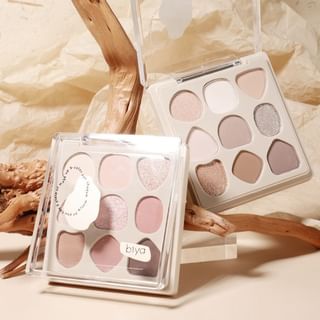 Biya - Geometry 9-Color Eyeshadow Palette - 2 Types 101# Nude Coffee - 9G