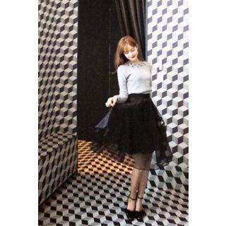 CHERRYKOKO Ruffled Tulle-Overlay Skirt
