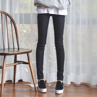 JUSTONE Coral-Fleece Lined Skinny Pants