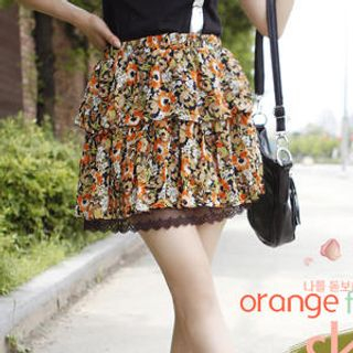 Layered Floral Skirt