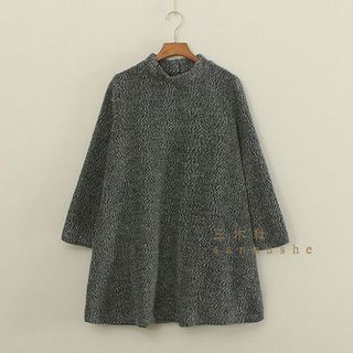 Mushi Long-Sleeve Woolen Dress