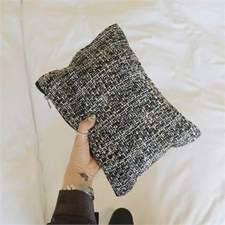 LIPHOP Zip-Closure Tweed Clutch