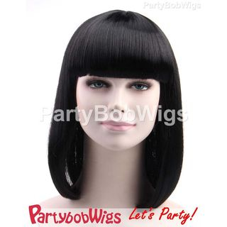 Party Wigs PartyBobWigs - Party Medium Bob Wig - Black Black - One Size