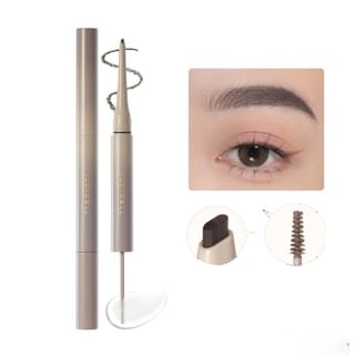 Judydoll - Duo Eyebrow Pencil - 3 Colors #02 Gray-Brown - 1.2G