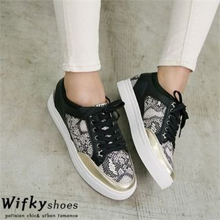 Wifky Snake-Print Sneakers