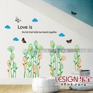 LESIGN Cartoon Flower Wall Sticker