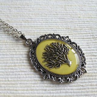 MyLittleThing Silver Tree Necklace (Yellow) One Size