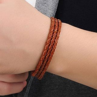 Andante Genuine Leather Woven Bracelet