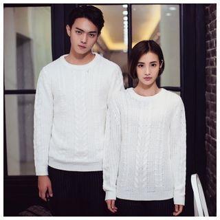Simpair Matching Couple Cable Knit Sweater