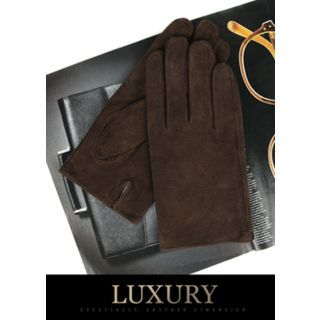 GERIO Faux-Leather Trim Gloves