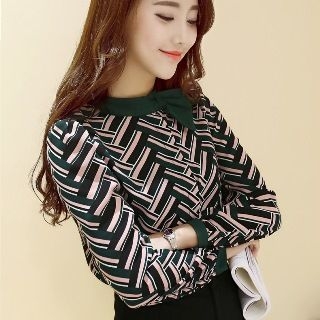 Romantica Set: Patterned Blouse + Pants