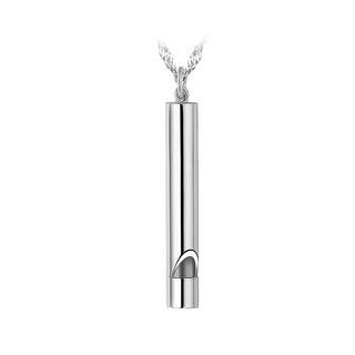 BELEC Fashion 925 Sterling Silver Whistle Pendant with Necklace -45cm