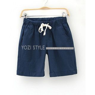 YOZI Drawstring-Waist Shorts