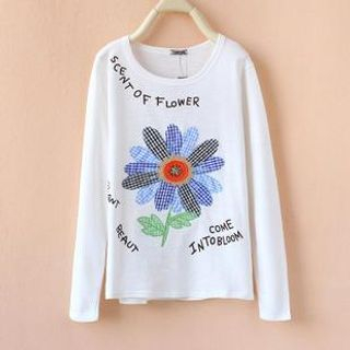 Cute Colors Embroidered Pullover